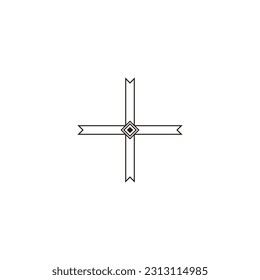 Cinta, línea símbolo geométrico simple vector logo
