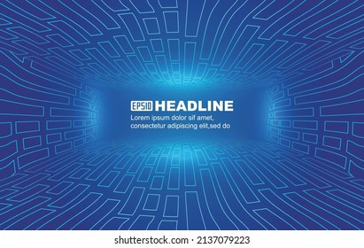 Ribbon lines rectangular longitudinal extension of future science and technology sense of space background