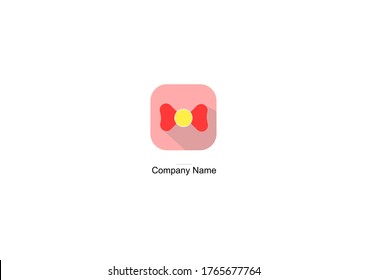 ribbon logo. bow tie logo. pink bow tie logo