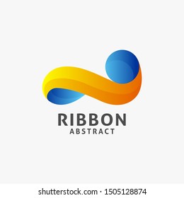 Ribbon logo design with abstract style inspiration