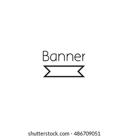 ribbon logo graphic design concept. Editable ribbon element, can be used as logotype, icon, template in web and print 
