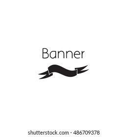 ribbon logo graphic design concept. Editable ribbon element, can be used as logotype, icon, template in web and print 