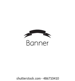 ribbon logo graphic design concept. Editable ribbon element, can be used as logotype, icon, template in web and print 