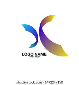 ribbon logo icon for business and health company