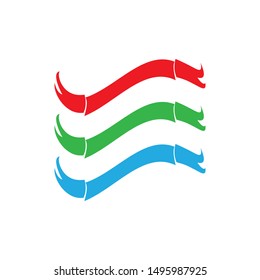 ribbon logo symbol and icon template