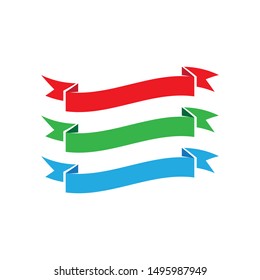 ribbon logo symbol and icon template