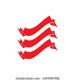 ribbon logo symbol and icon template