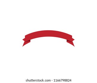 Ribbon logo template vector icon design