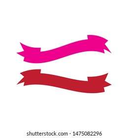 Ribbon logo template vector icon design