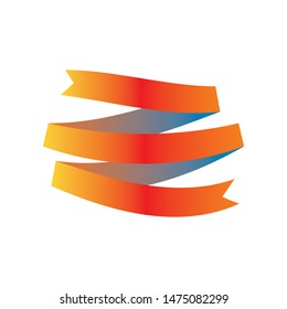 Ribbon logo template vector icon design
