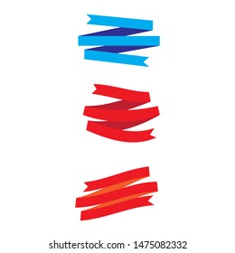 Ribbon logo template vector icon design