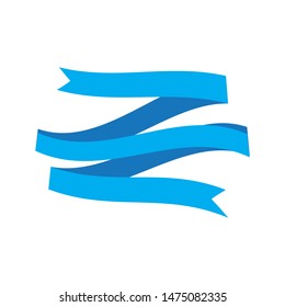 Ribbon logo template vector icon design