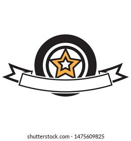 Ribbon logo template vector icon design
