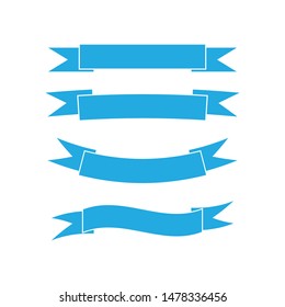 Ribbon logo template vector icon design