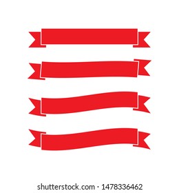 Ribbon logo template vector icon design