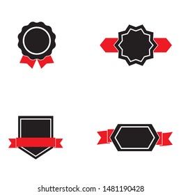 Ribbon logo template vector icon design