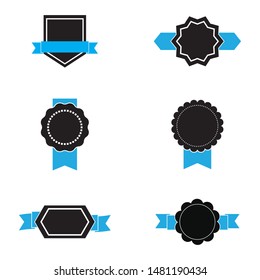 Ribbon logo template vector icon design
