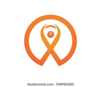 Ribbon logo template vector icon design