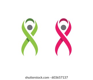 Ribbon logo template vector icon design