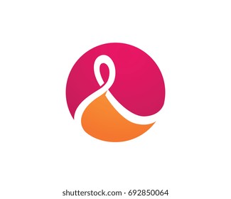 Ribbon logo template vector icon design