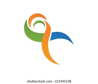 Ribbon logo template vector illustration