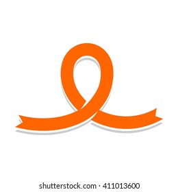 ribbon logo vector.