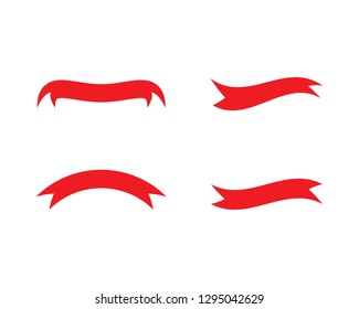 ribbon logo vector icon template