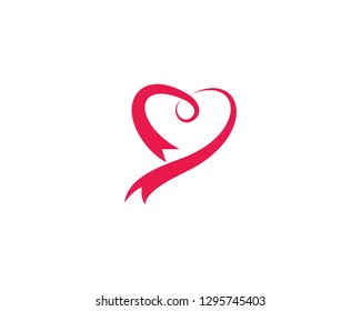 ribbon logo vector icon template