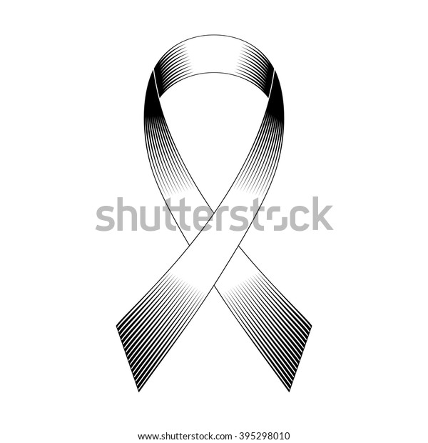 Ribbon Loop Colors White Black Hatching Stock Vector (Royalty Free ...
