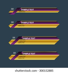 Ribbon lower third banner bar name future
