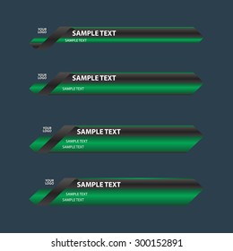 Ribbon lower third banner bar name future
