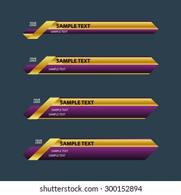 Ribbon lower third banner bar name future