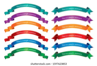 Ribbon material with beautiful gradation