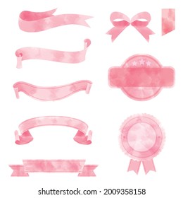 Conjunto de material de cinta de cinta con toque de acuarela