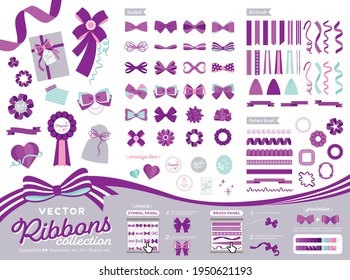 A ribbon material that can be easily customized with the symbol tool and brush tool. Can be placed from the panel and used.