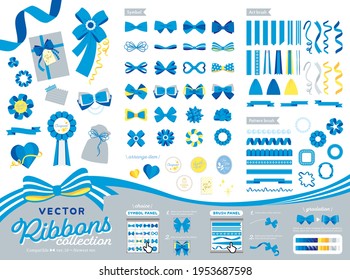 A ribbon material that can be easily customized with the symbol tool and brush tool. Can be placed from the panel and used.