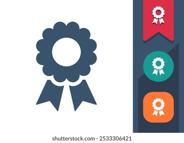 Ribbon, Medal, Award, Prize Icon. Professional, pixel perfect icon. EPS 10 format.