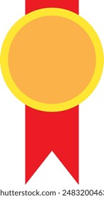Ribbon Medal Gold Achievement Illustration