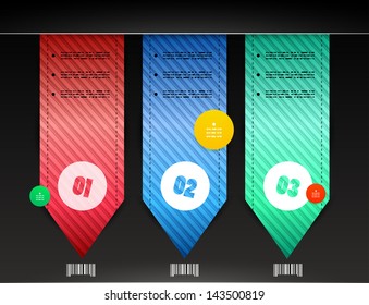 Ribbon modern vector infographics template