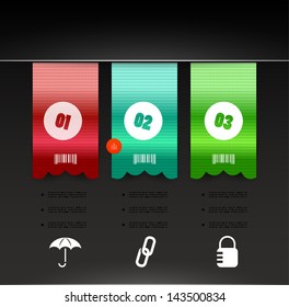 Ribbon modern vector infographics template