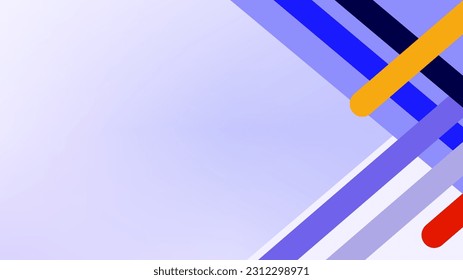 Ribbon multicolor strips with blue gradient abstract background
