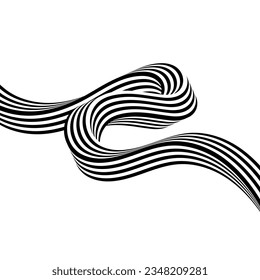 ribbon object with stripes, striped pattern