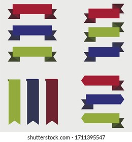 Ribbon on the banner vector