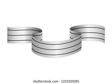 Ribbon on a white background. Template for your design project. Vector illustration