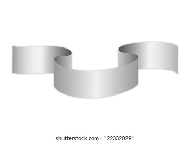 Ribbon on a white background. Template for your design project. Vector illustration