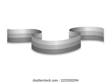 Ribbon on a white background. Template for your design project. Vector illustration
