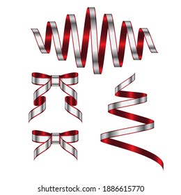 Ribbon on white background, Vector illustration 