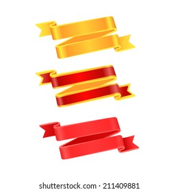 Ribbon on white background. Vector