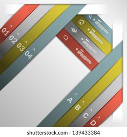 Ribbon option template eps10 vector illustration