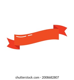 ribbon orange frame decorative icon